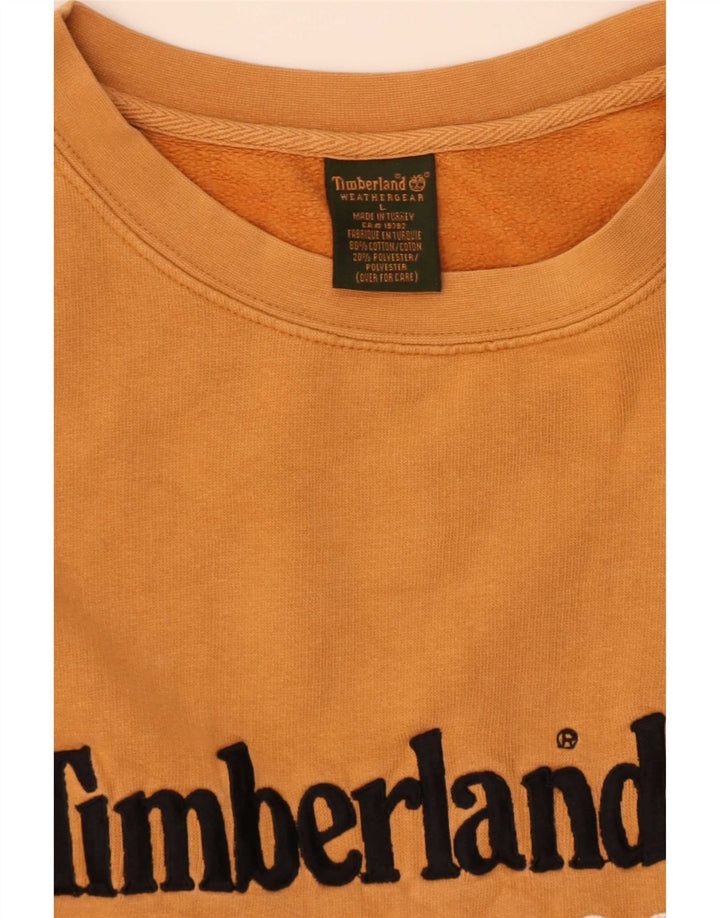 Timberland Herre Grafisk Sweatshirt Jumper Stor Orange Bomuld