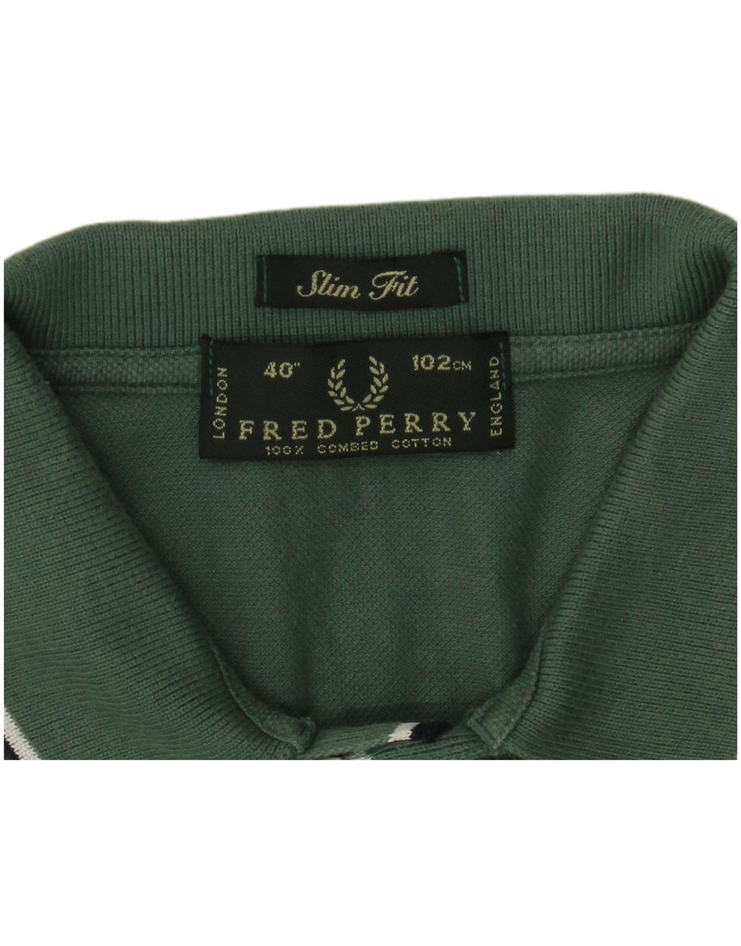 Fred Perry Herre Slim Fit Polo Shirt Medium Green Bomuld