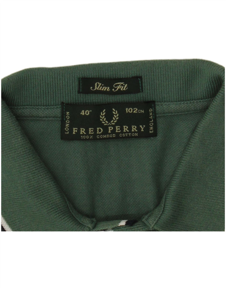 Fred Perry Herre Slim Fit Polo Shirt Medium Green Bomuld