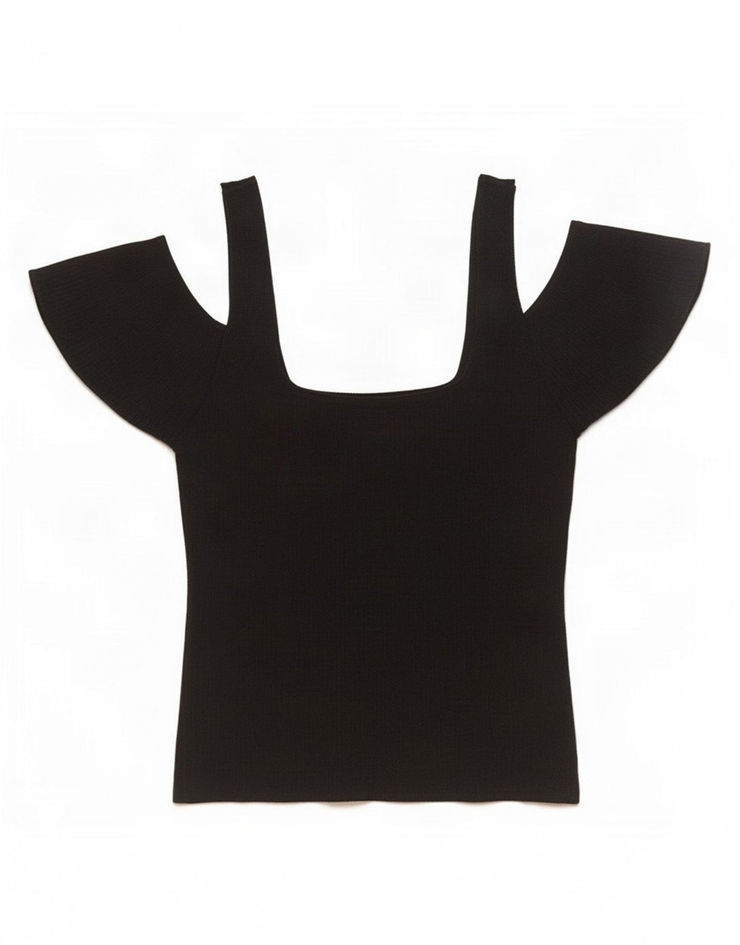 Topshop Dame Off Shoulder Top UK 10 Small Black Viscose