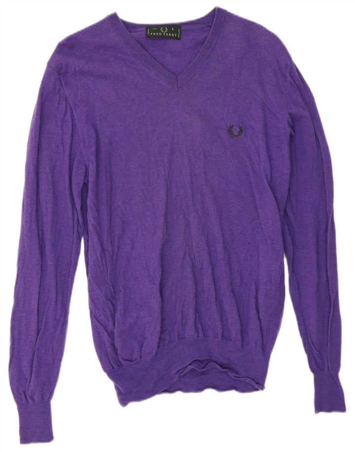 Fred Perry Herre V-hals sweater Stor Lilla