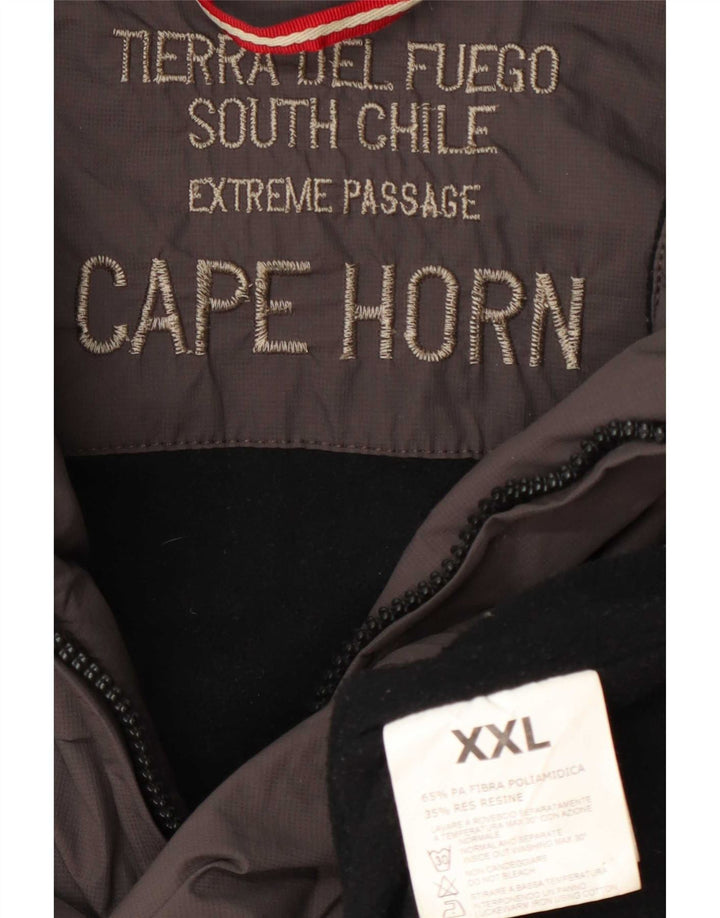 Cape Horn Herre Hooded Bomber Jacket UK 44 2XL Brun Polyamid