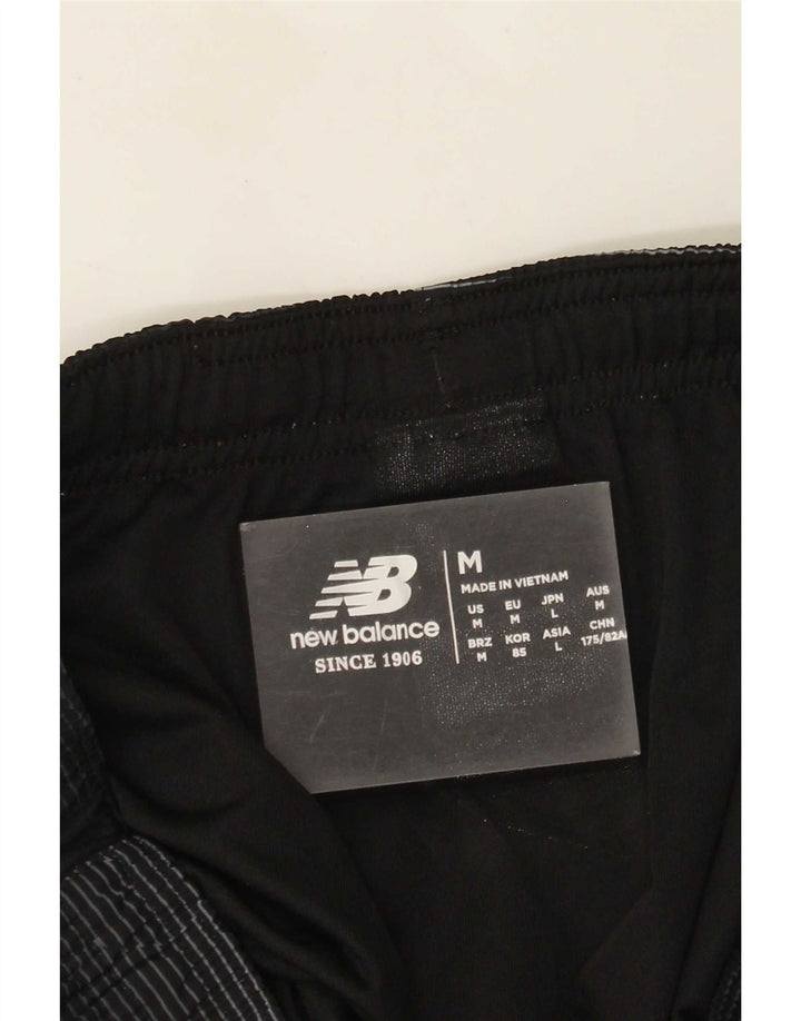 New Balance Herre grafiske sportsshorts mellem sort stribet polyester