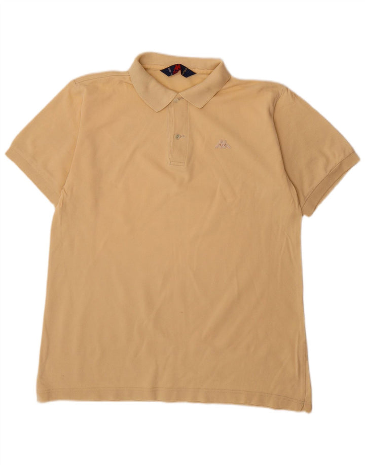 Kappa herre poloshirt Medium gul bomuld