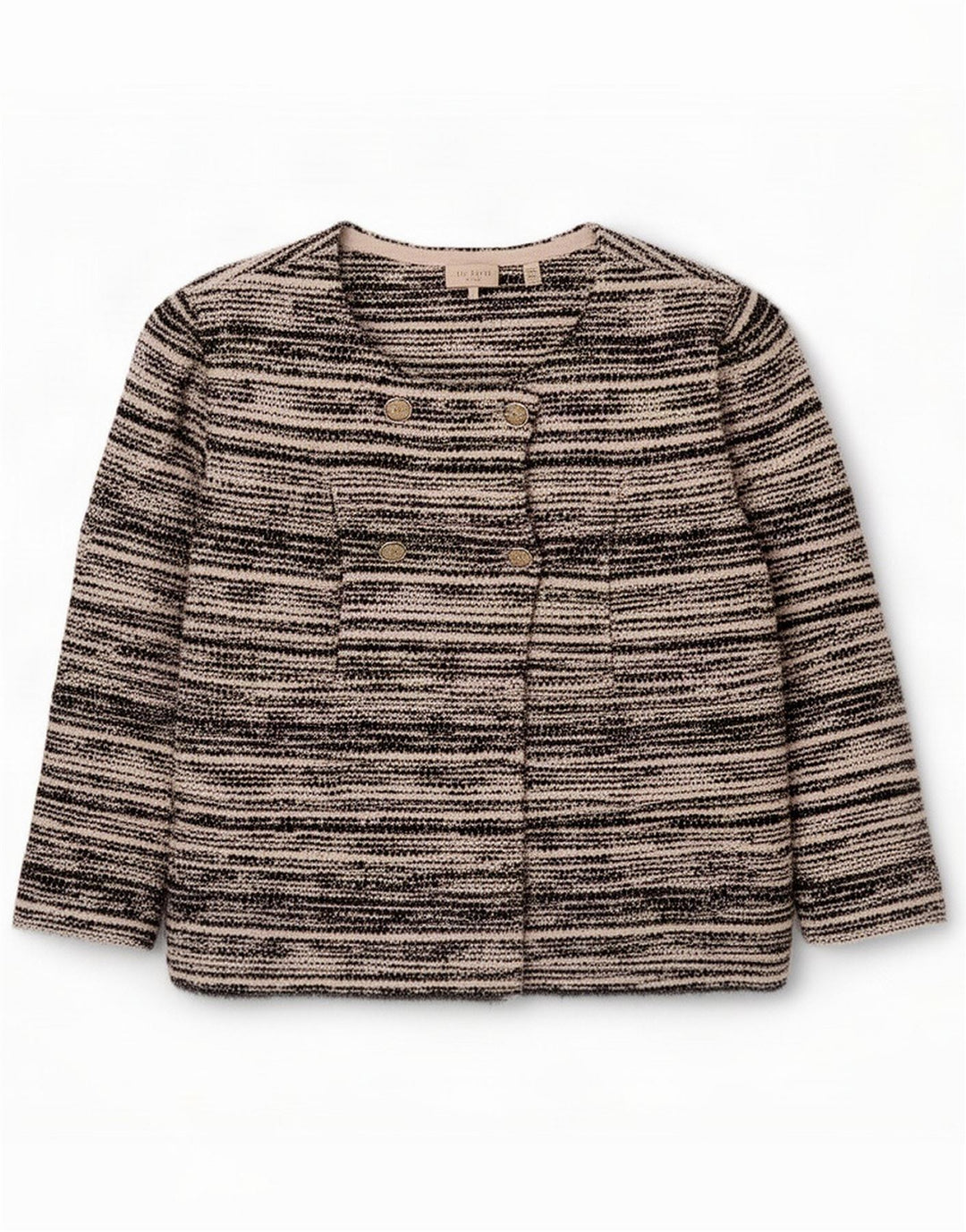 Ted Baker Dame Dobbeltradet Blazer Jakke Størrelse 6 2XL Sort Stribet