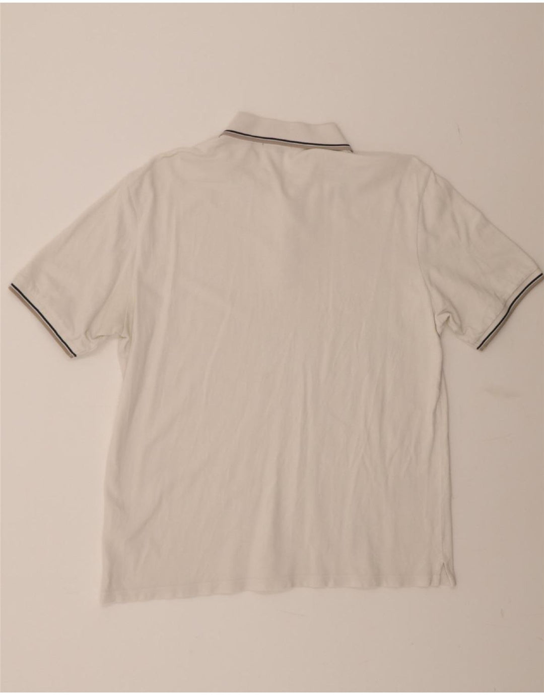 GEOX Mens Regular Fit Polo Shirt XL White Cotton Vintage Geox and Second-Hand Geox from Messina Hembry 