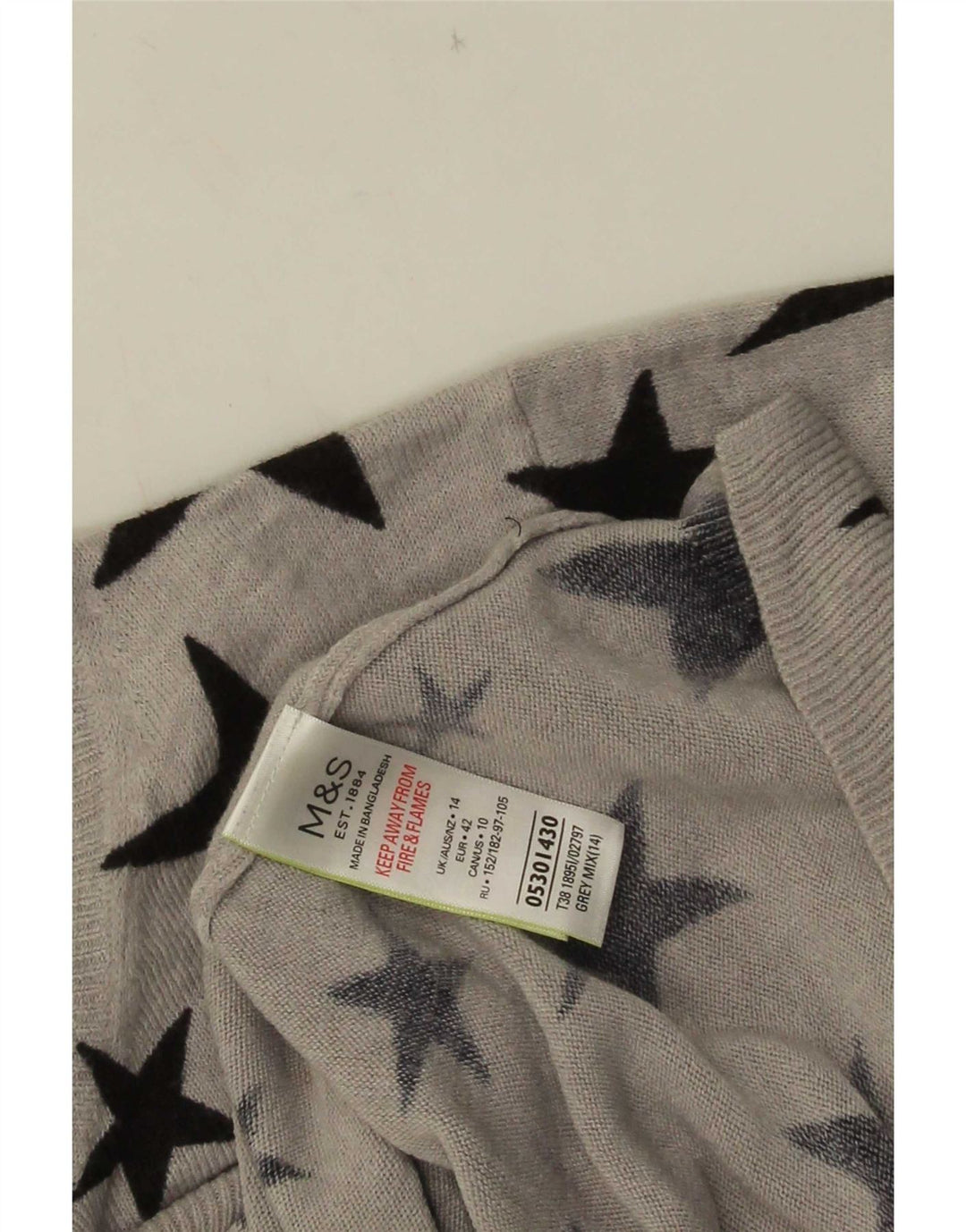 Marks & Spencer Dame Boat Neck Jumper Sweater UK 14 Large Grey