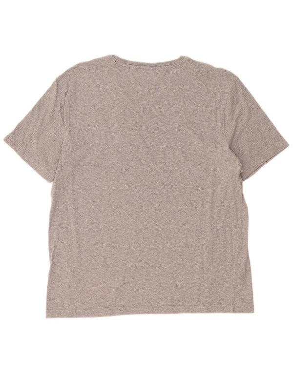 Tommy Hilfiger Herre T-Shirt Top XL Grå Bomuld