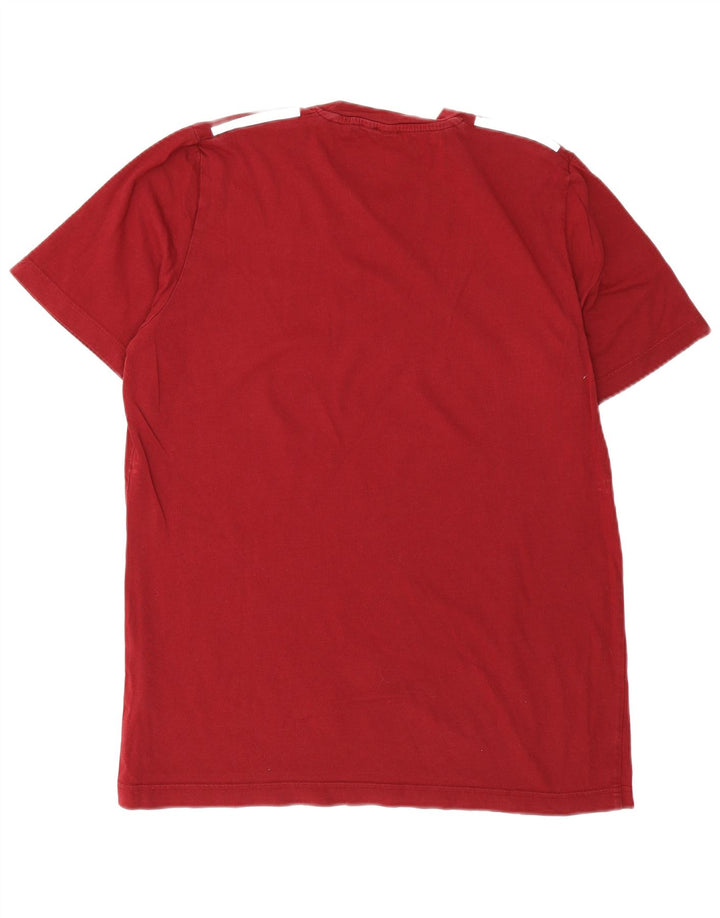 Adidas Herre T-Shirt Top Medium Rød Bomuld
