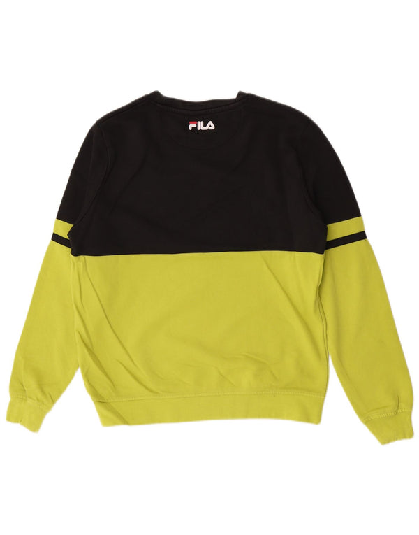 Fila Herre grafisk sweatshirt Jumper Medium Grøn Colourblock