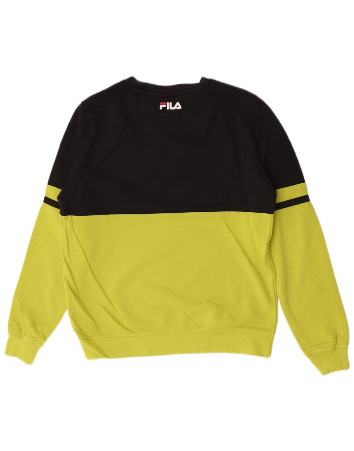 Fila Herre grafisk sweatshirt Jumper Medium Grøn Colourblock