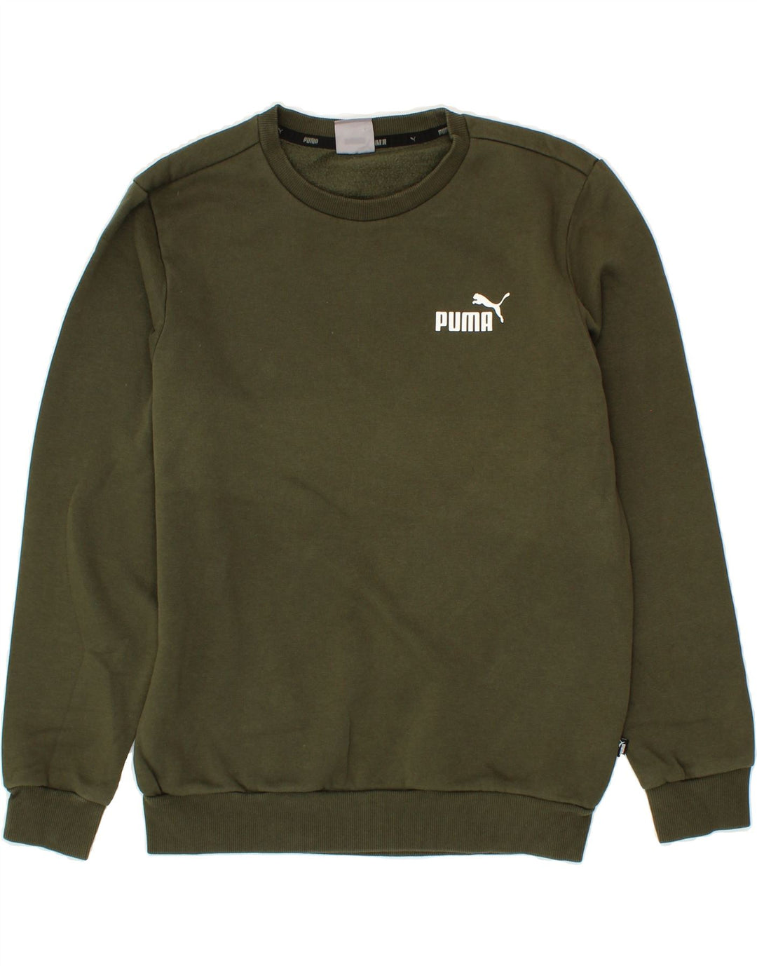 PUMA Mens Sweatshirt Jumper Small Green Cotton Vintage Puma and Second-Hand Puma from Messina Hembry 
