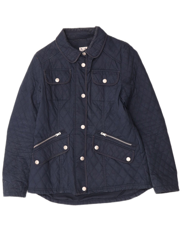 Besætningstøj Dame Regular Fit Quiltet Jakke UK 10 Small Navy Blue