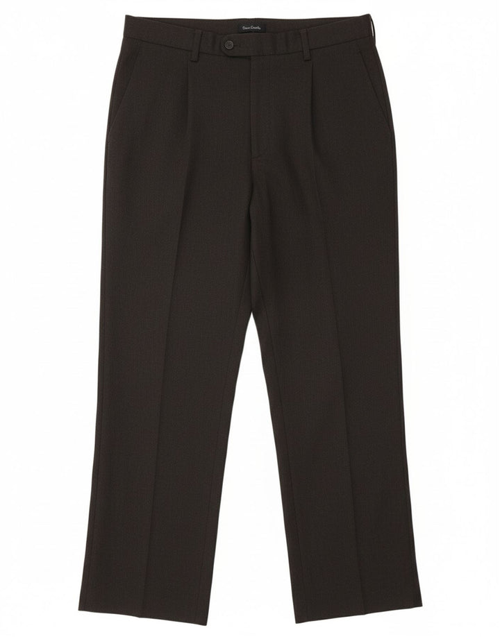 PIERRE CARDIN Womens Straight Suit Trousers IT 42 Medium W34 L28 Grey
