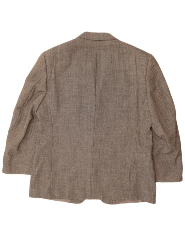 VERSACE Mens 3 Button Blazer Jacket UK 42 XL Grey Wool