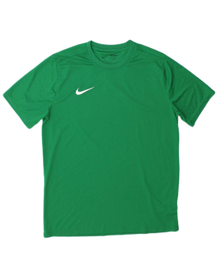 Nike Herre Dri Fit T-Shirt Top XL Grøn Polyester