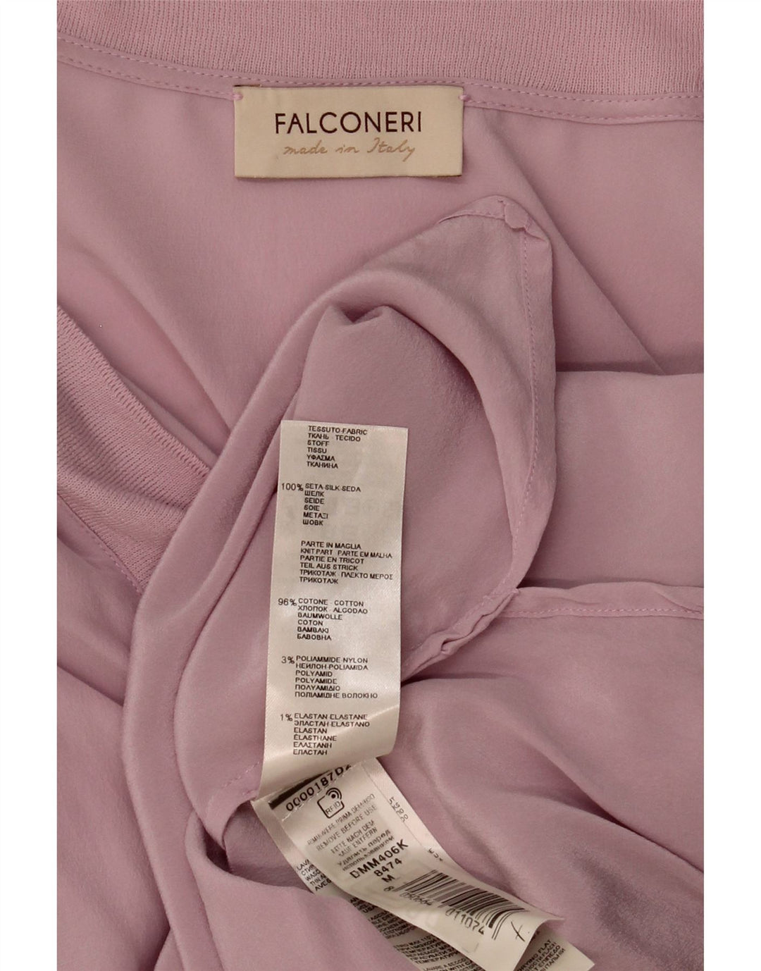 FALCONERI Damebluse Top UK 14 Medium Pink Silke