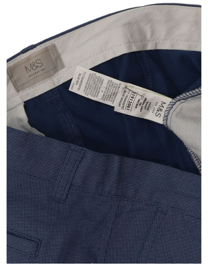 Marks & Spencer Herre Chino Shorts W34 Large Blue Cotton