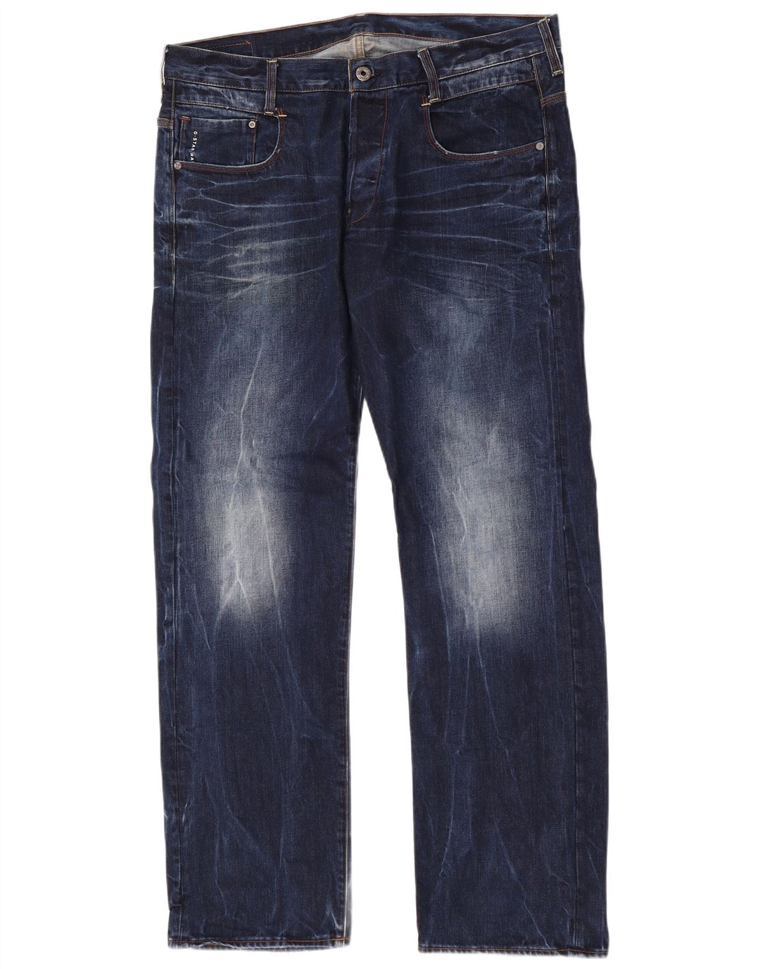 G-Star Herre Distressed Loose Jeans W38 L34 Marineblå Bomuld
