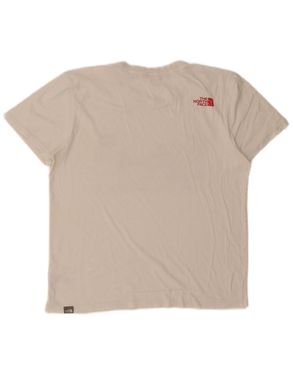 The North Face Herre grafisk T-shirt Top Medium Hvid Bomuld