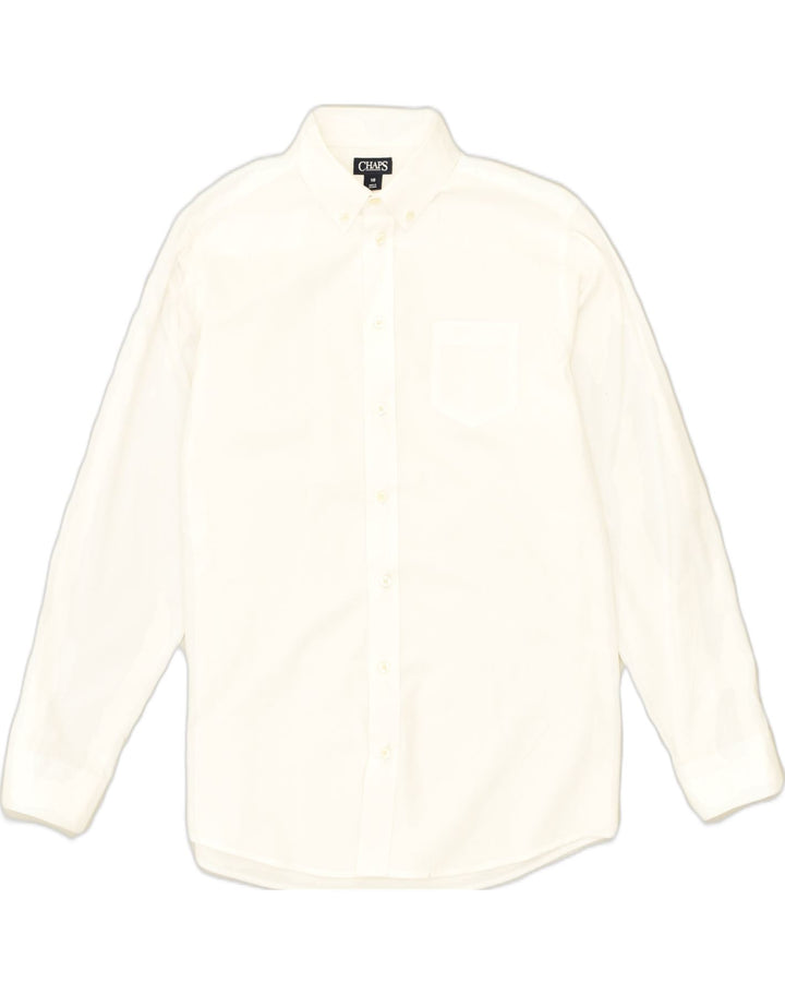 CHAPS Boys Shirt 15-16 Years White Cotton | Vintage Chaps | Thrift | Second-Hand Chaps | Used Clothing | Messina Hembry 
