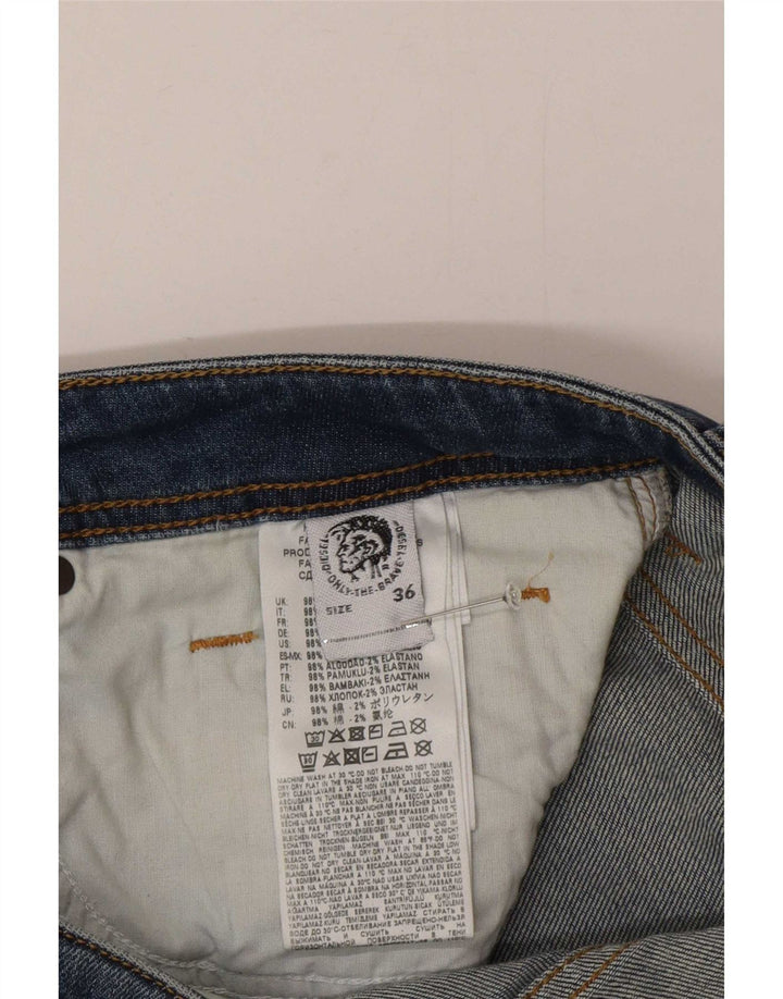 Diesel Herre Larkee Straight Jeans W36 L32 Blå Bomuld