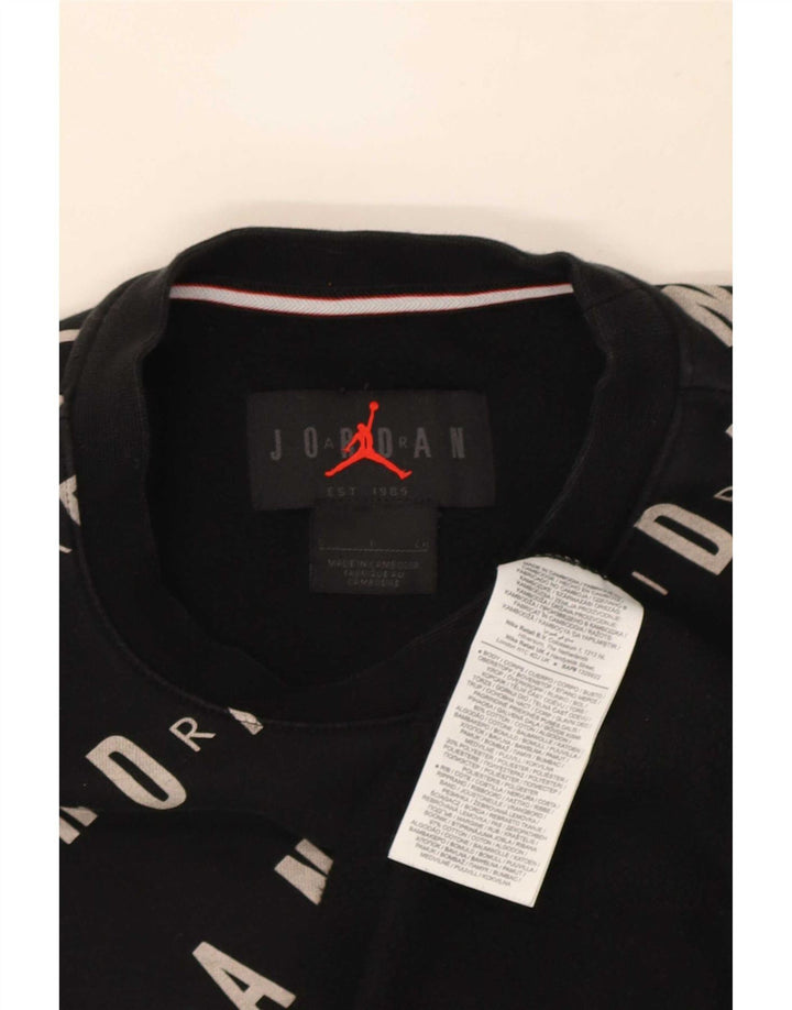 Jordan Herre grafisk sweatshirt jumper lille sort bomuld