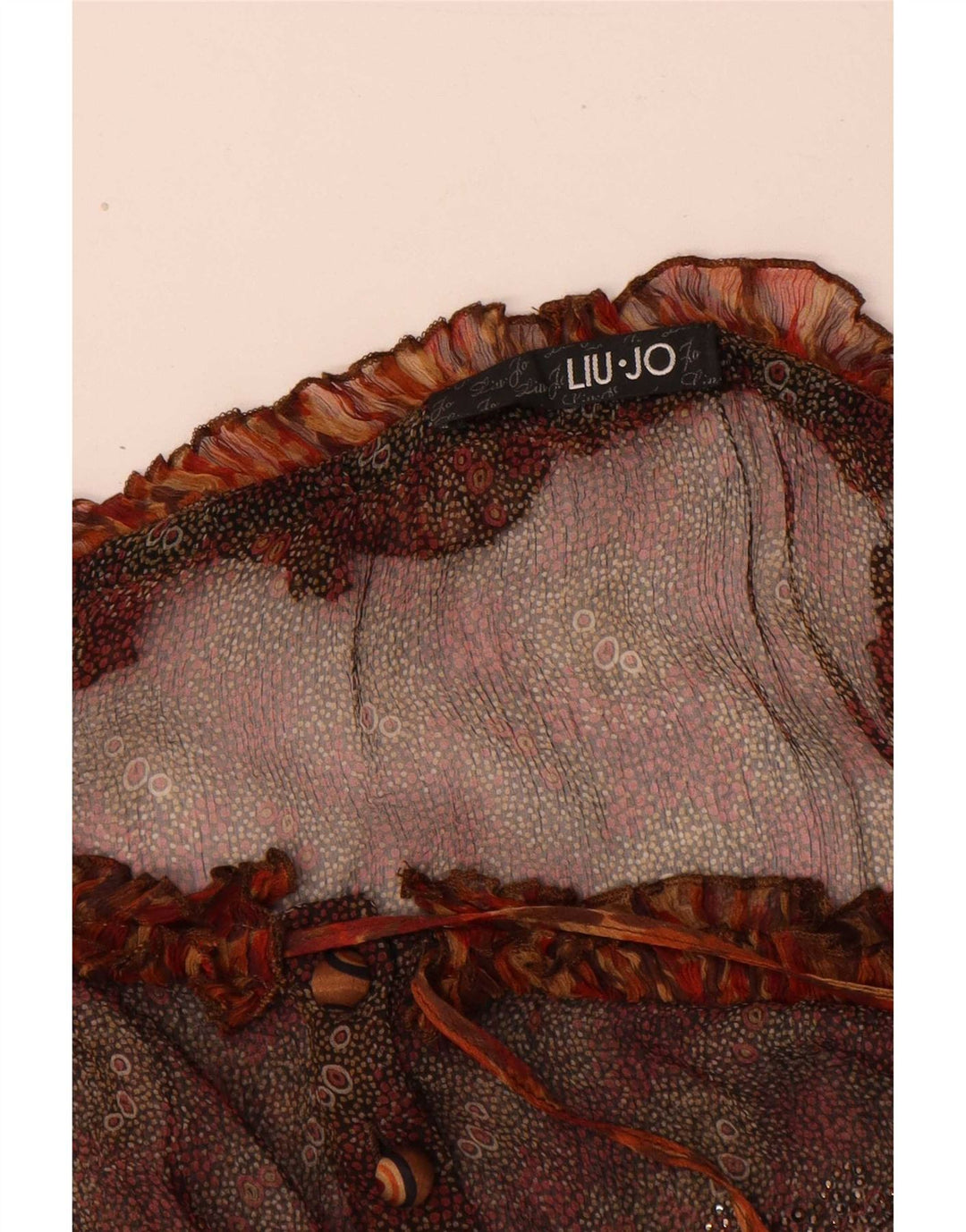 Liu Jo Kvinder Off Shoulder Kjole UK 14 Medium Brun Bohemian