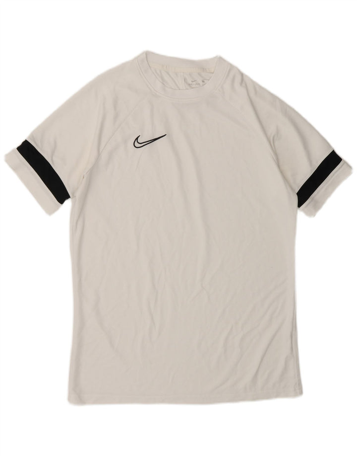 Nike Herre T-shirt Top Medium White Polyester Sports