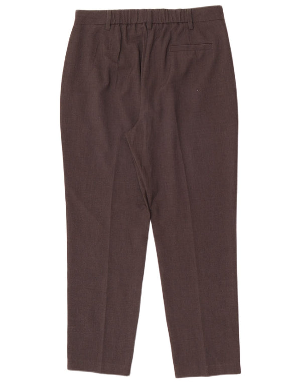 Marks & Spencer Dame Slim Cropped Trousers UK 10 Small W28 L25 Grå
