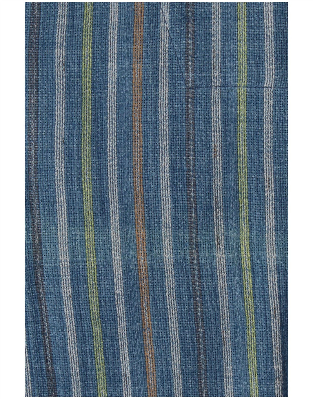 VINTAGE Herre Loose Fit Kortærmet Pullover Shirt Medium Blå Stribet