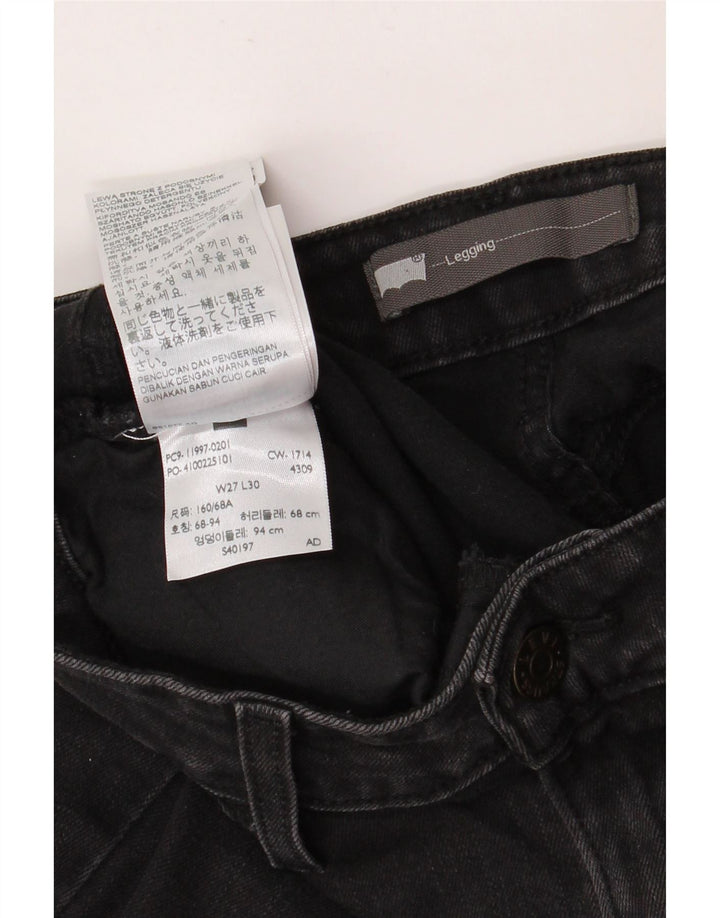 LEVI'S Dame Legging Skinny Jeans W27 L30 Sort Bomuld