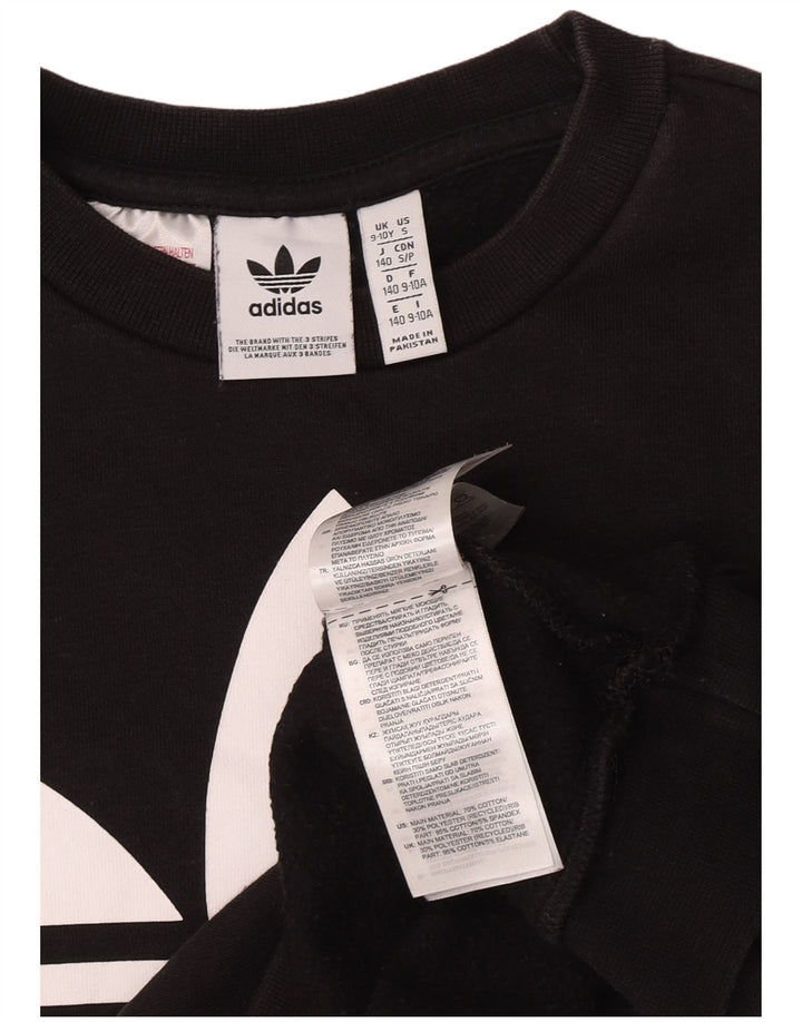 Adidas Boys Graphic Sweatshirt Jumper 9-10 år Sort Bomuld