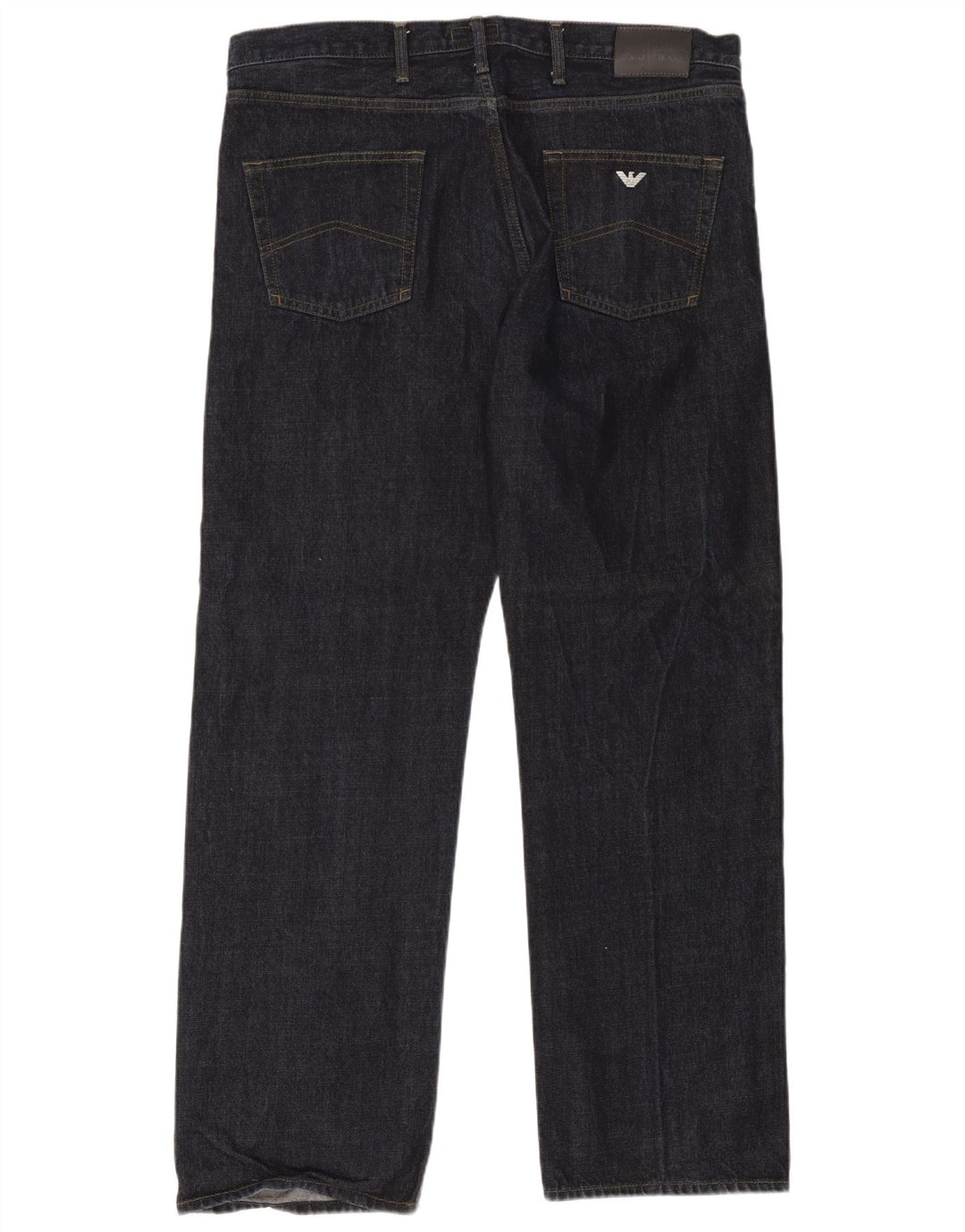 Armani Straight Jeans til mænd W40 L32 Marineblå Bomuld