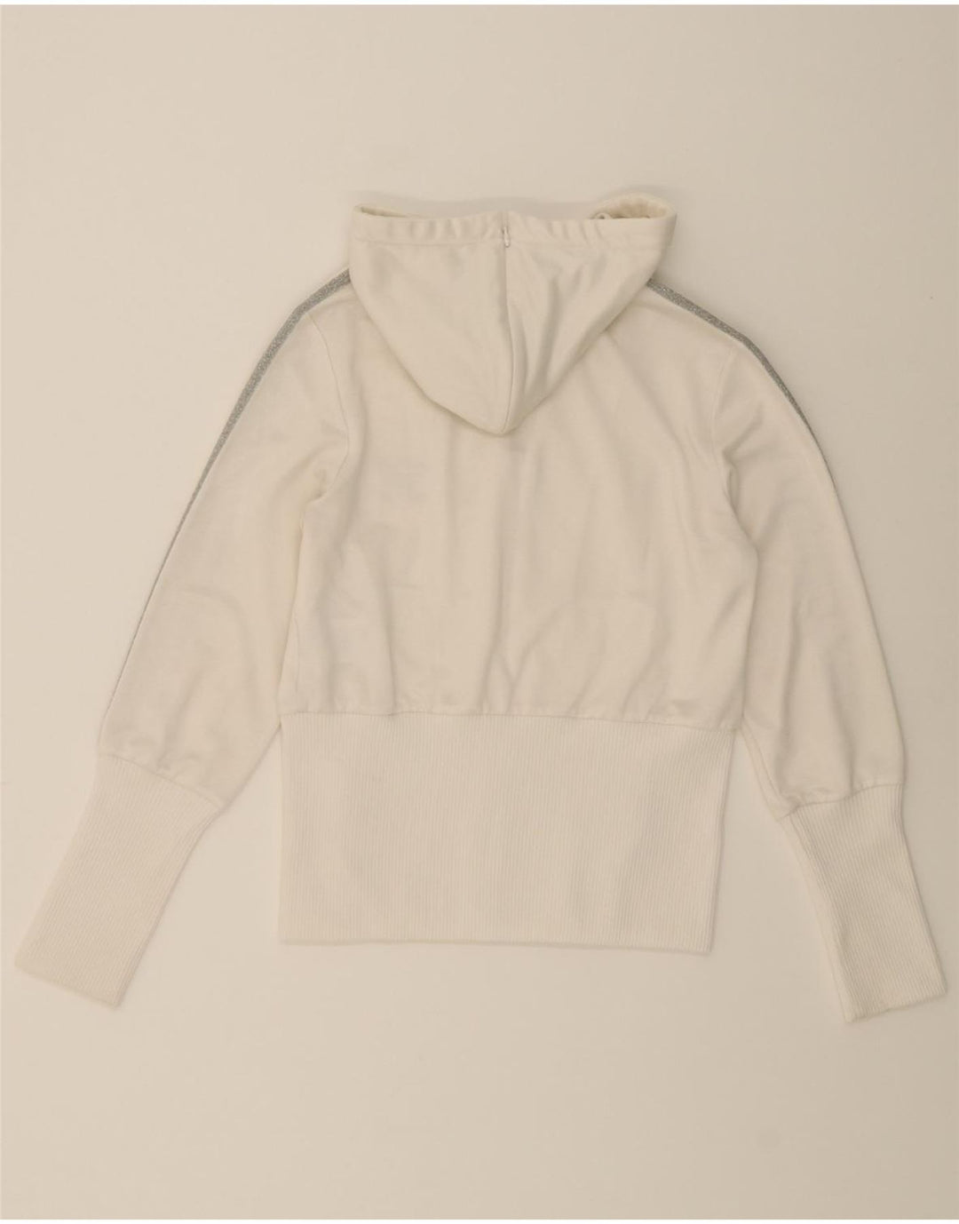 ADIDAS Womens Zip Hoodie Sweater IT 46 Large White Polyester Vintage Adidas and Second-Hand Adidas from Messina Hembry 