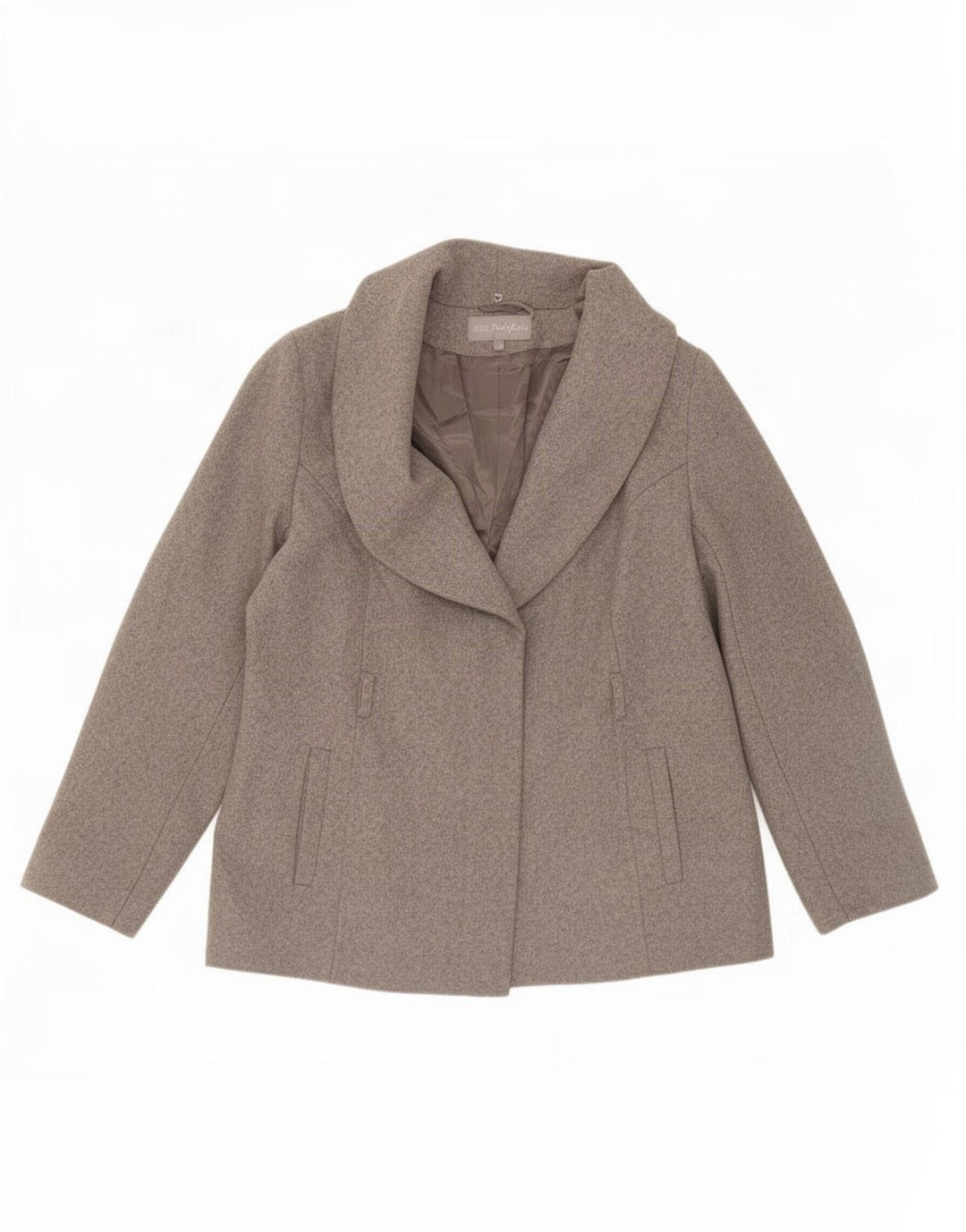 Marks & Spencer Womens Portfolio Bomber Jacket UK 18 XL Grå Ny Uld