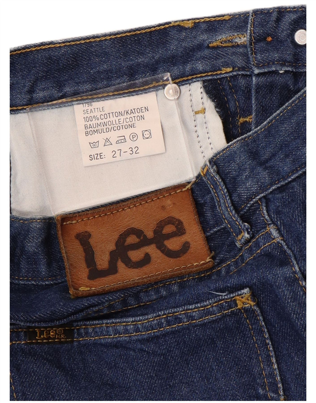 LEE Dame Seattle Straight Jeans W27 L32 Blå Bomuld