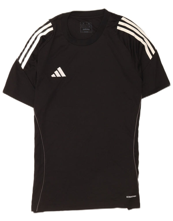 Adidas Kortærmet Herre Slim Fit T-Shirt Top Medium Sort Polyester Sports