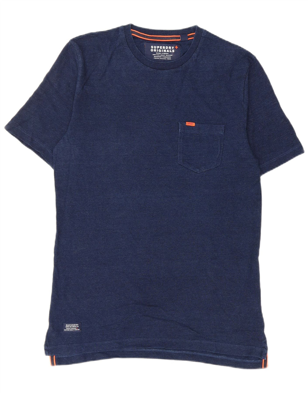 Superdry T-shirt top til mænd, lille marineblå bomuld