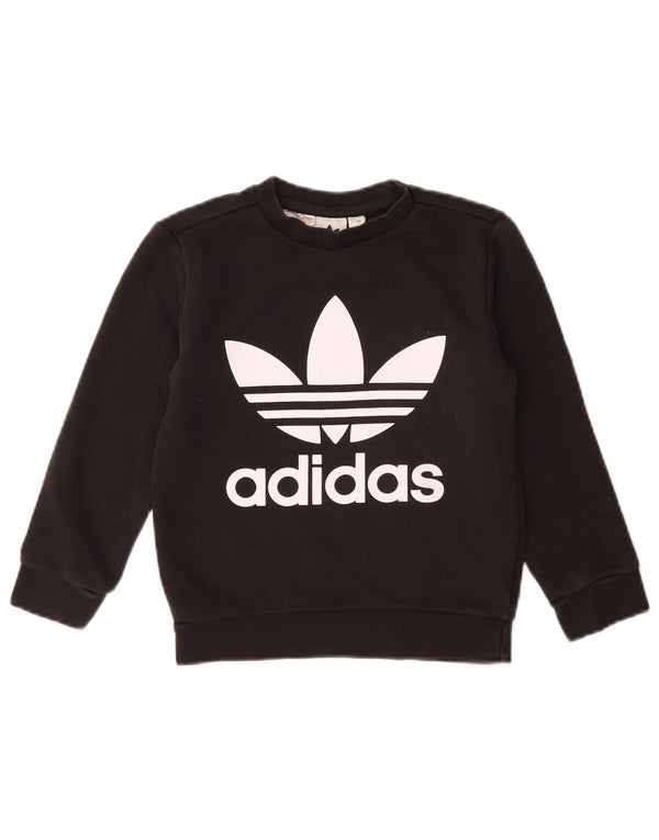 Adidas Girls Graphic Sweatshirt Jumper 6-7 år Sort Bomuld