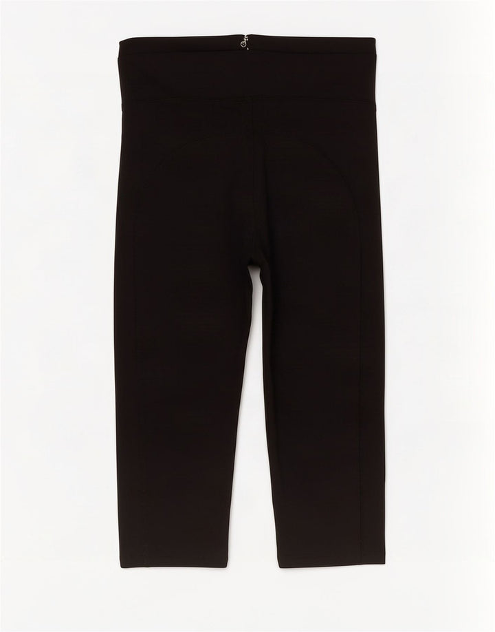 Marks & Spencer Dame Capri Leggings UK 12 Medium Sort Polyester