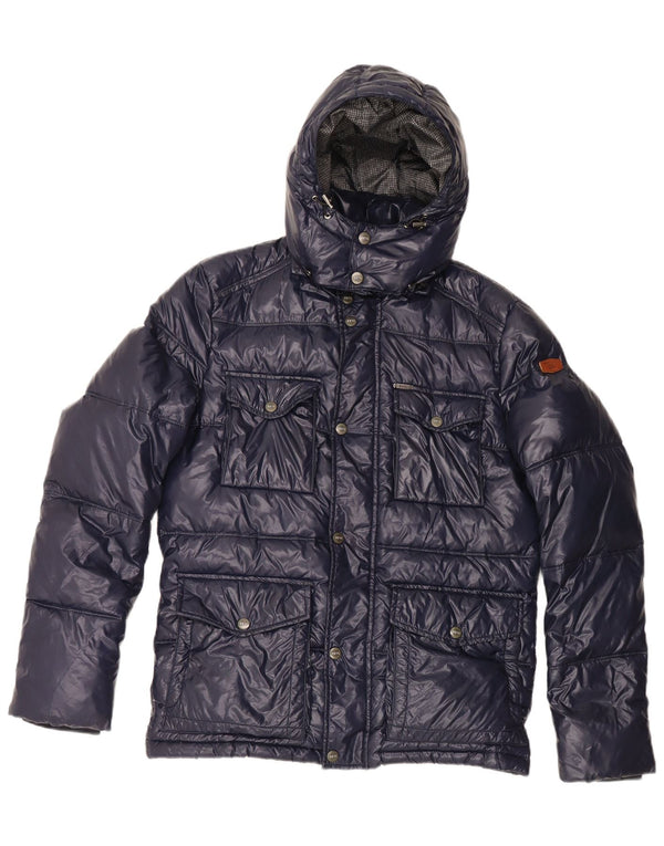 PEPE Jeans Heritage Polstret hættejakke UK 38 Medium Navy Blue
