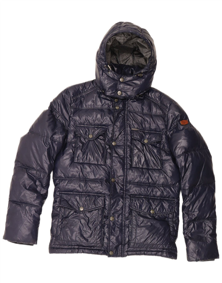 PEPE Jeans Heritage Polstret hættejakke UK 38 Medium Navy Blue