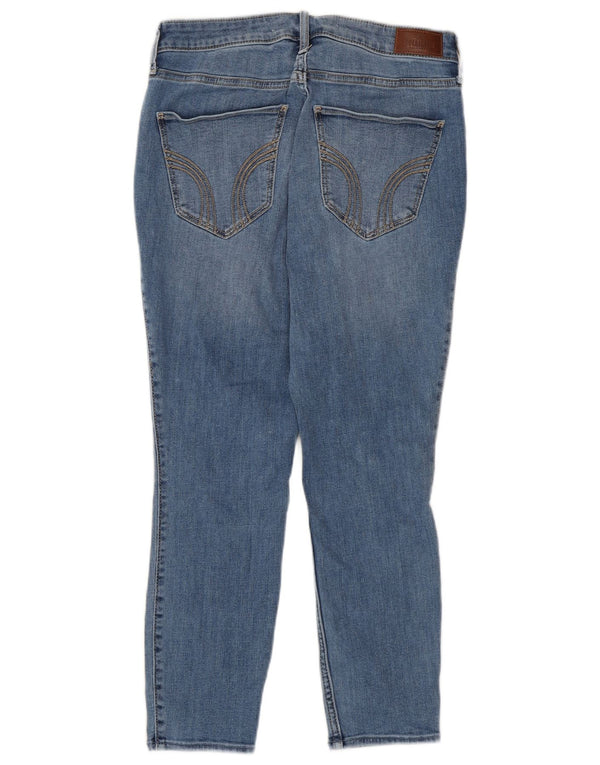 Hollister Womens Curvy High Rise Super Skinny Cropped Jeans W29 L24 Blå