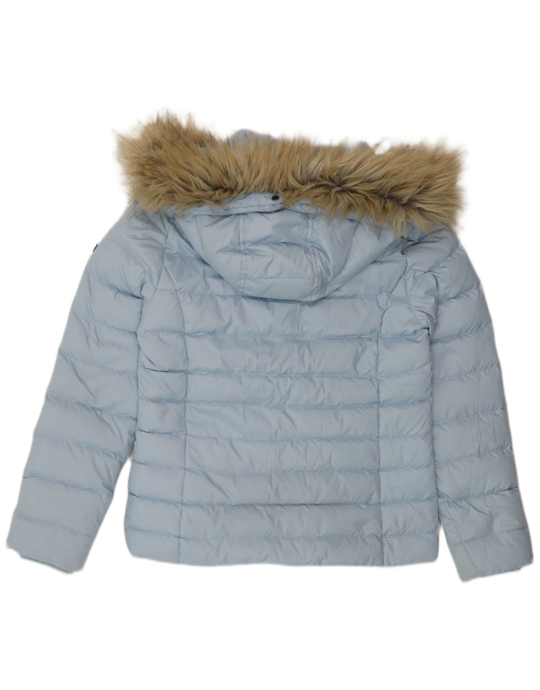 Tommy Hilfiger Dame Hættejakke UK 14 Medium Blue Polyester