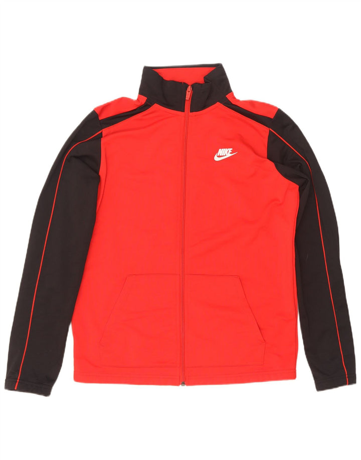 Nike Boys træningsdragt topjakke 13-14 år XL Rød Colourblock Polyester