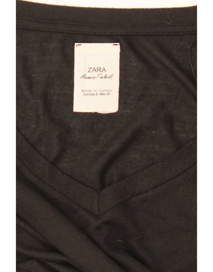 Zara Dame Oversized Tunika Top UK 10 Lille Sort