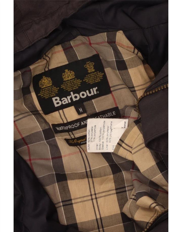 Barbour Herre Hætte Vandtæt Jakke UK 38 Medium Navy Blue Bomuld