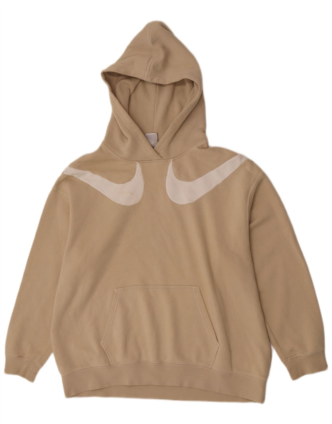 Nike grafisk hættetrøje til mænd, stor beige bomuld