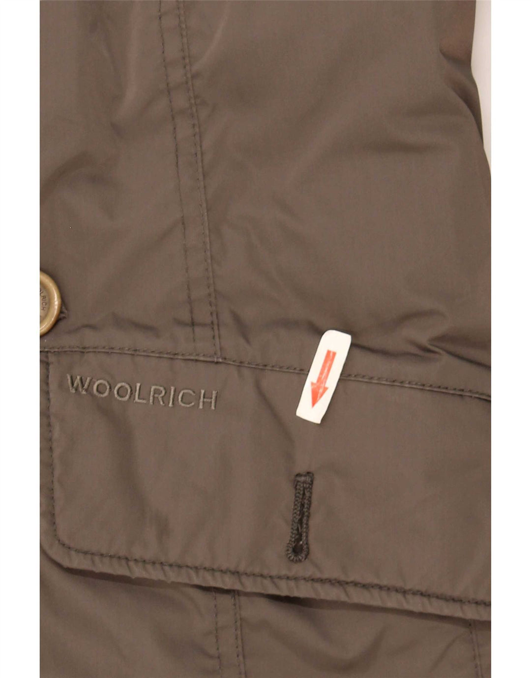 Woolrich Dame Overfrakke UK 16 Large Khaki